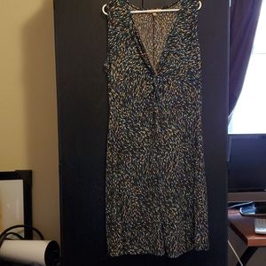 Knot front dress. Starry night swirls!